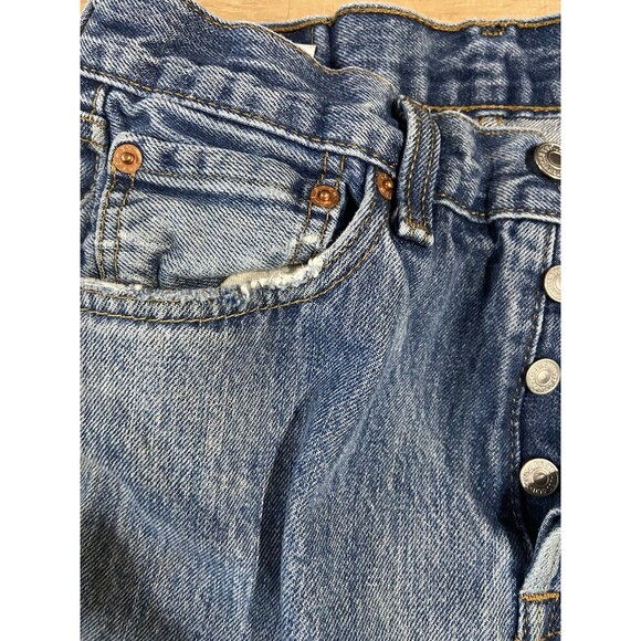 Levi's 501 Blue Denim Straight Jeans Size 29 X 30 - Picture 5 of 8